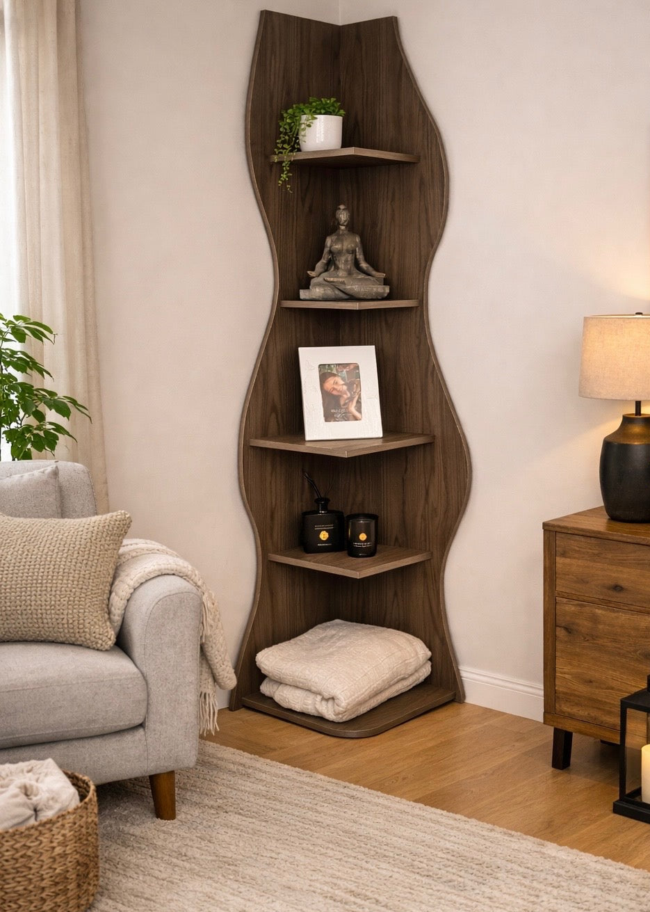 WallCo. Wave - Abstract Corner Shelving Unit